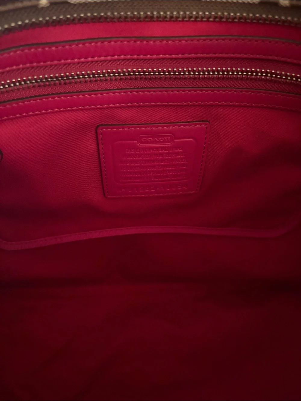Coach tote signature
